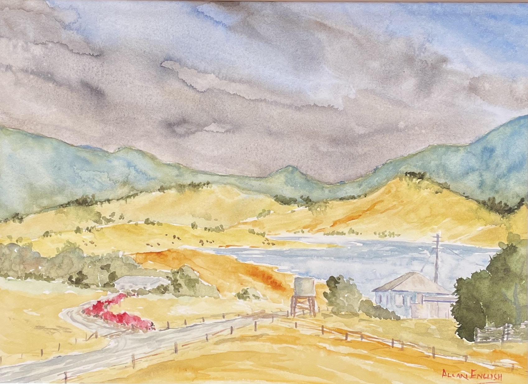 "OVERLOOKING SOMERSET DAM" ~ Original Watercolour Painting by Allan English - Image 6