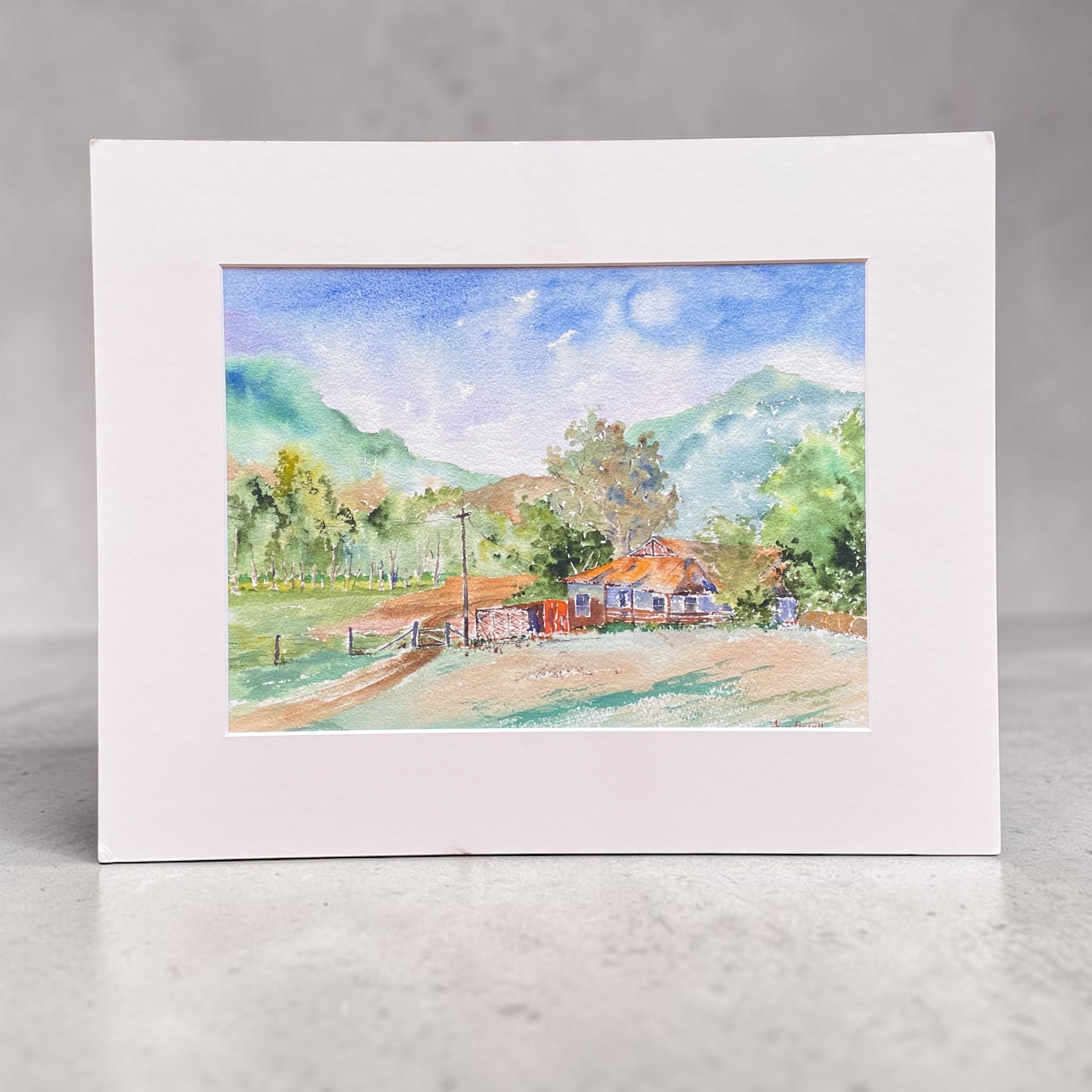 "THE HILLS OF TUMUT" ~ Original Watercolour Painting by Allan English