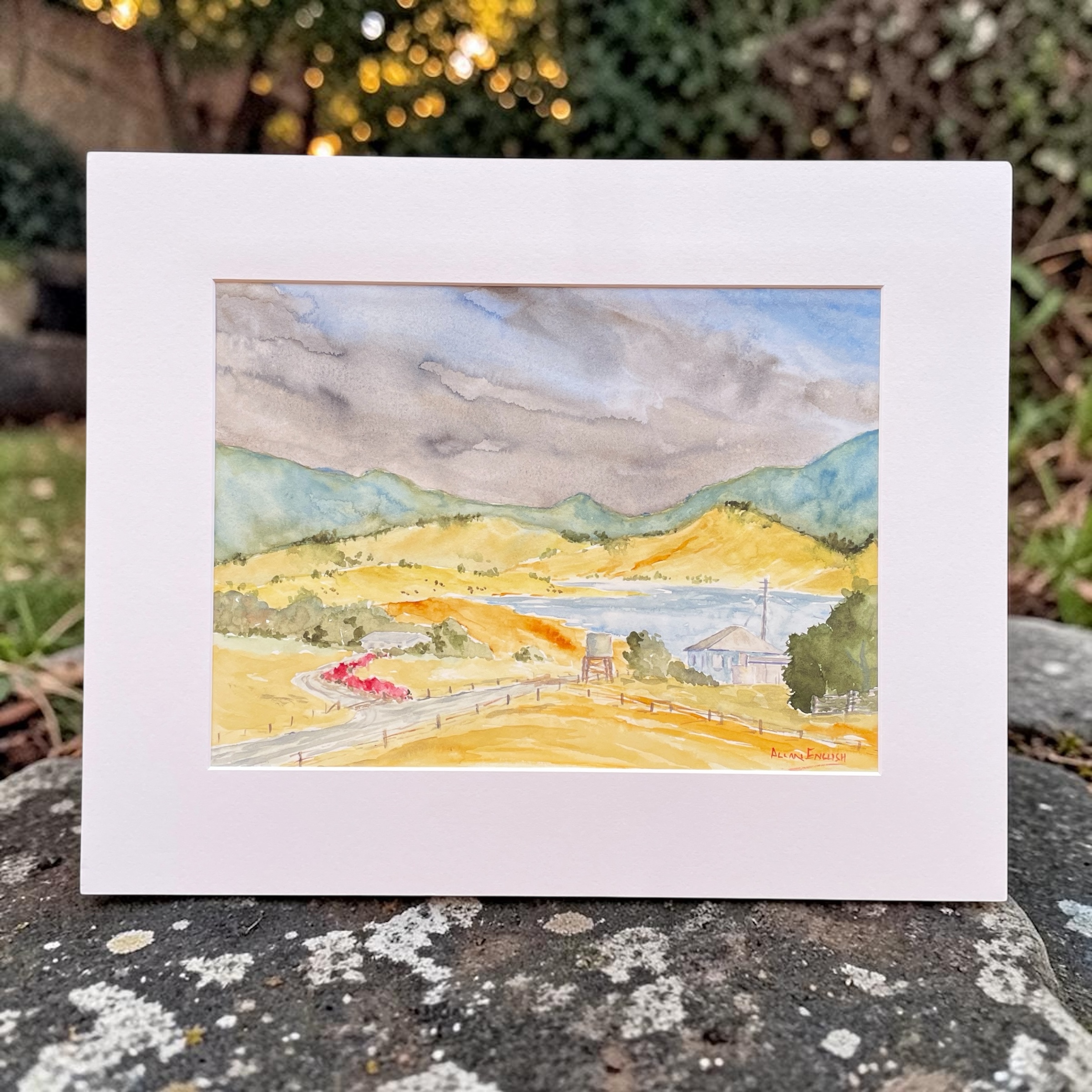 "OVERLOOKING SOMERSET DAM" ~ Original Watercolour Painting by Allan English - Image 5