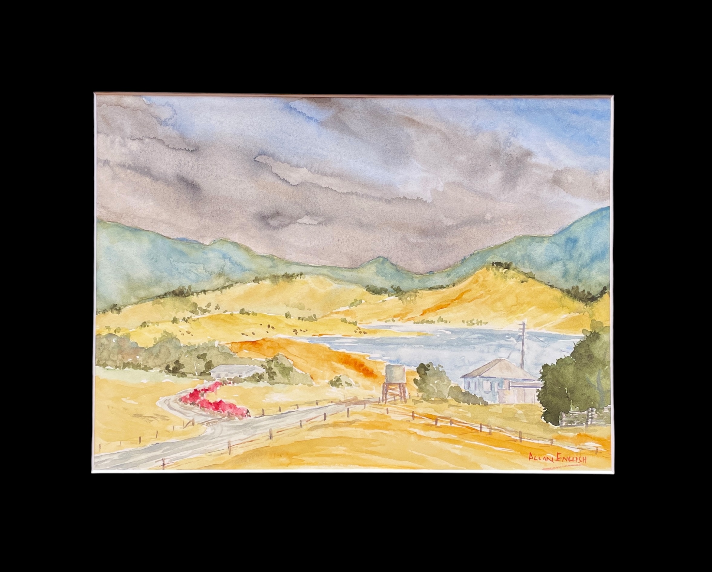 "OVERLOOKING SOMERSET DAM" ~ Original Watercolour Painting by Allan English - Image 3