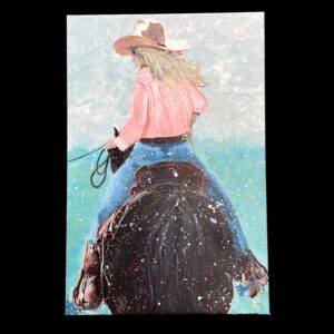 "SHOW EM HOW IT'S DONE" ~ Original Acrylic Painting by Julie Burton-Jones