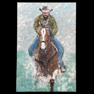 "A DAY AT THE OFFICE" ~ Original Acrylic Painting by Julie Burton-Jones