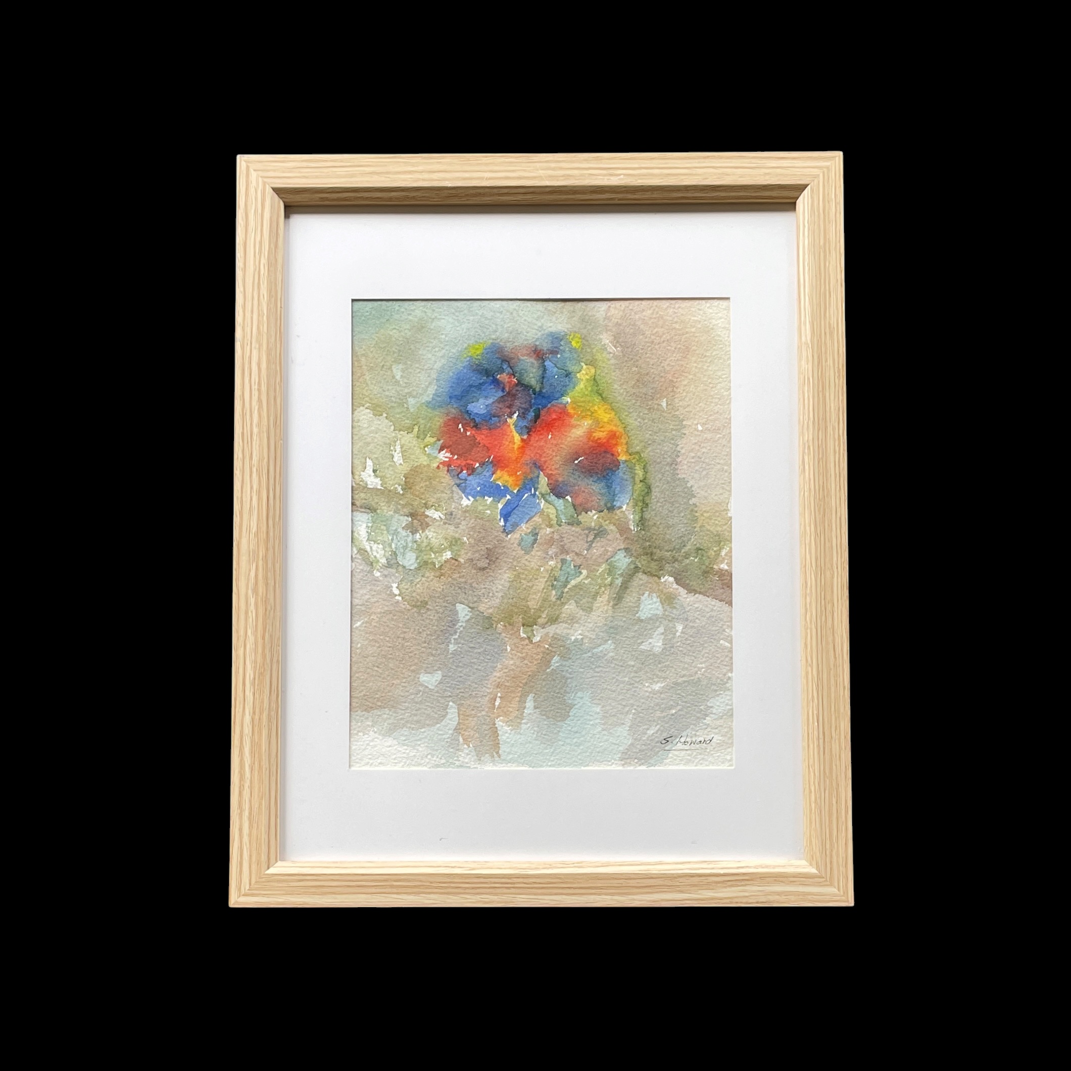 "LOVING LORIKEETS" ~ Original Watercolour Painting by Sue Howard