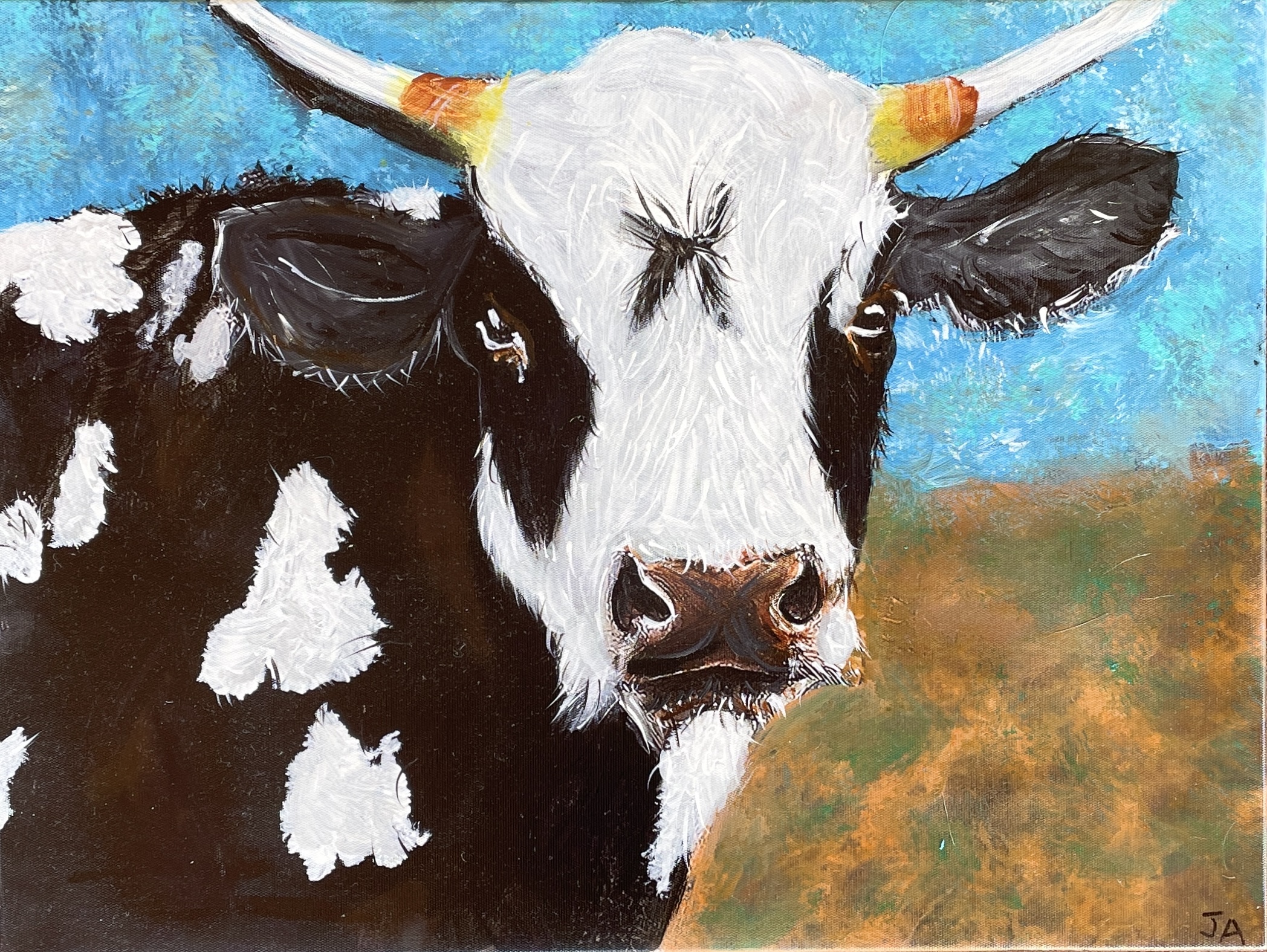 "DAIRY DAISY" ~ Original Acrylic Painting by Julie Burton-Jones - Image 4