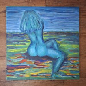 "MERMAID ASPIRATIONS" ~ Original Acrylic Painting by Julie Burton-Jones