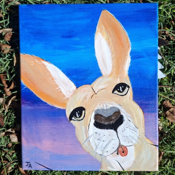 "THADDEUS" ~ Original Acrylic Painting by Julie Burton-Jones