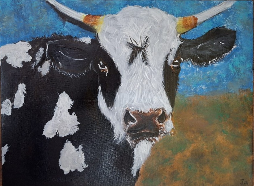 "DAIRY DAISY" ~ Original Acrylic Painting by Julie Burton-Jones - Image 2