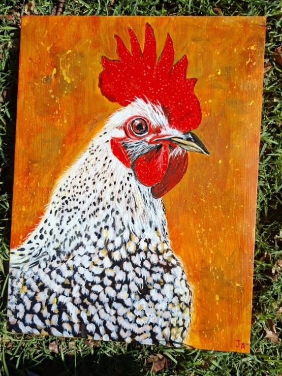 "WHYANDOO" ~ Original Acrylic Painting by Julie Burton-Jones - Image 2