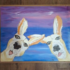 "ALBERT & BERYL" ~ Original Acrylic Painting by Julie Burton-Jones