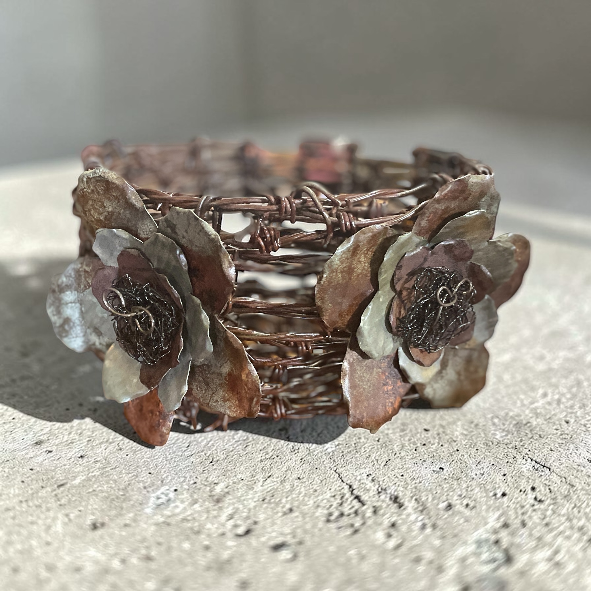 "RUSTIC BARBED WIRE POT-HOLDER" ~ by Lynelle Smith