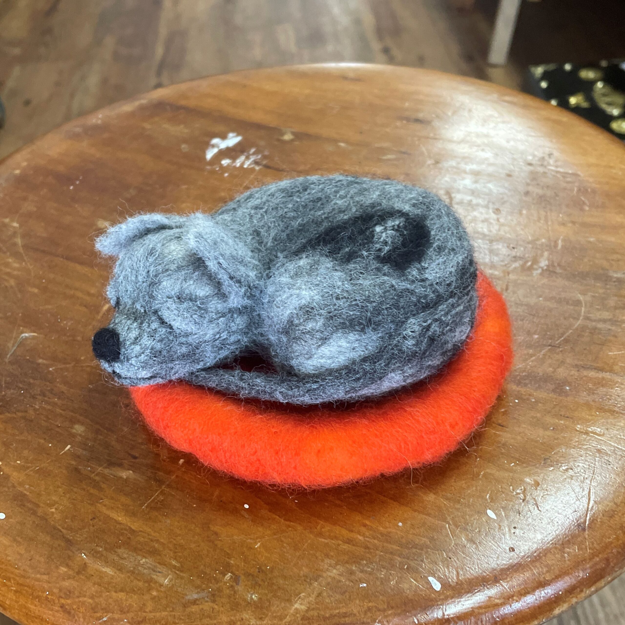 "SLEEPING PUPPY #5" ~ Needle Felted by Jan Woodhouse - Image 2