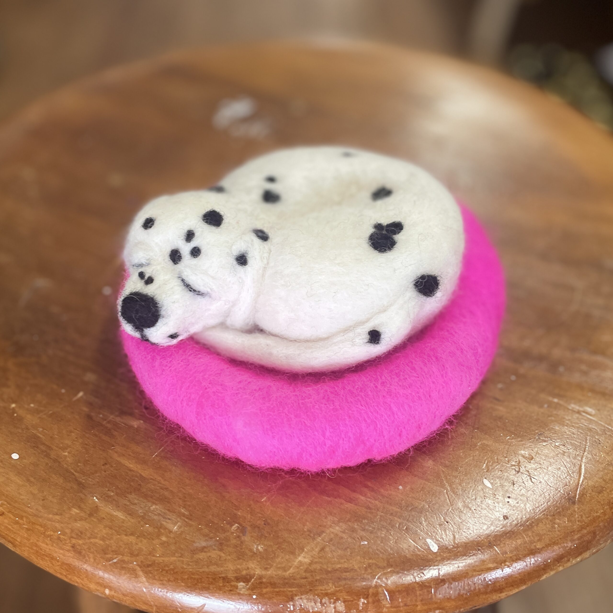 "SLEEPING PUPPY #7" ~ Needle Felted by Jan Woodhouse - Image 2