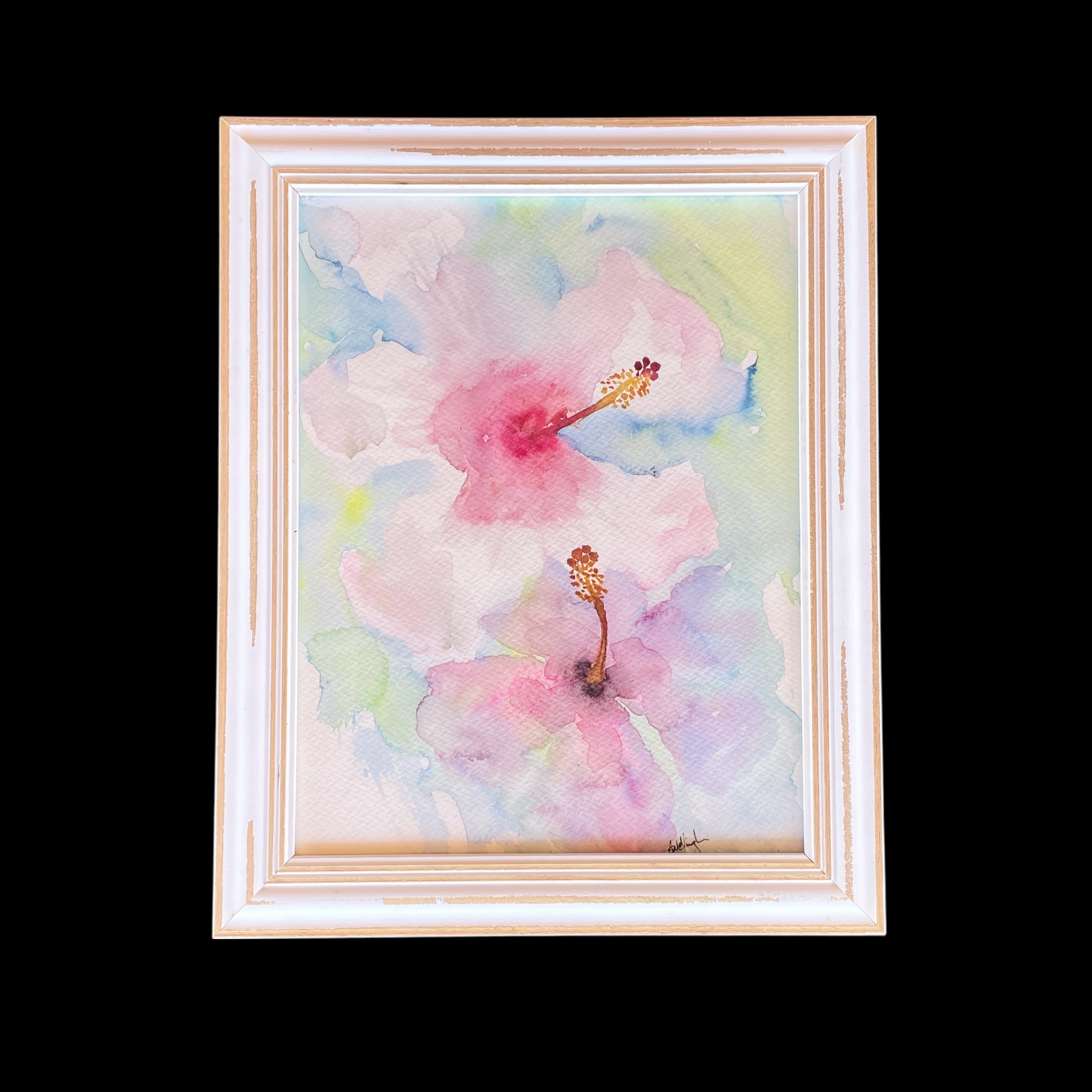 "ETHERAL HIBISCUS" ~ Original Watercolour Painting by Susan Wellingham