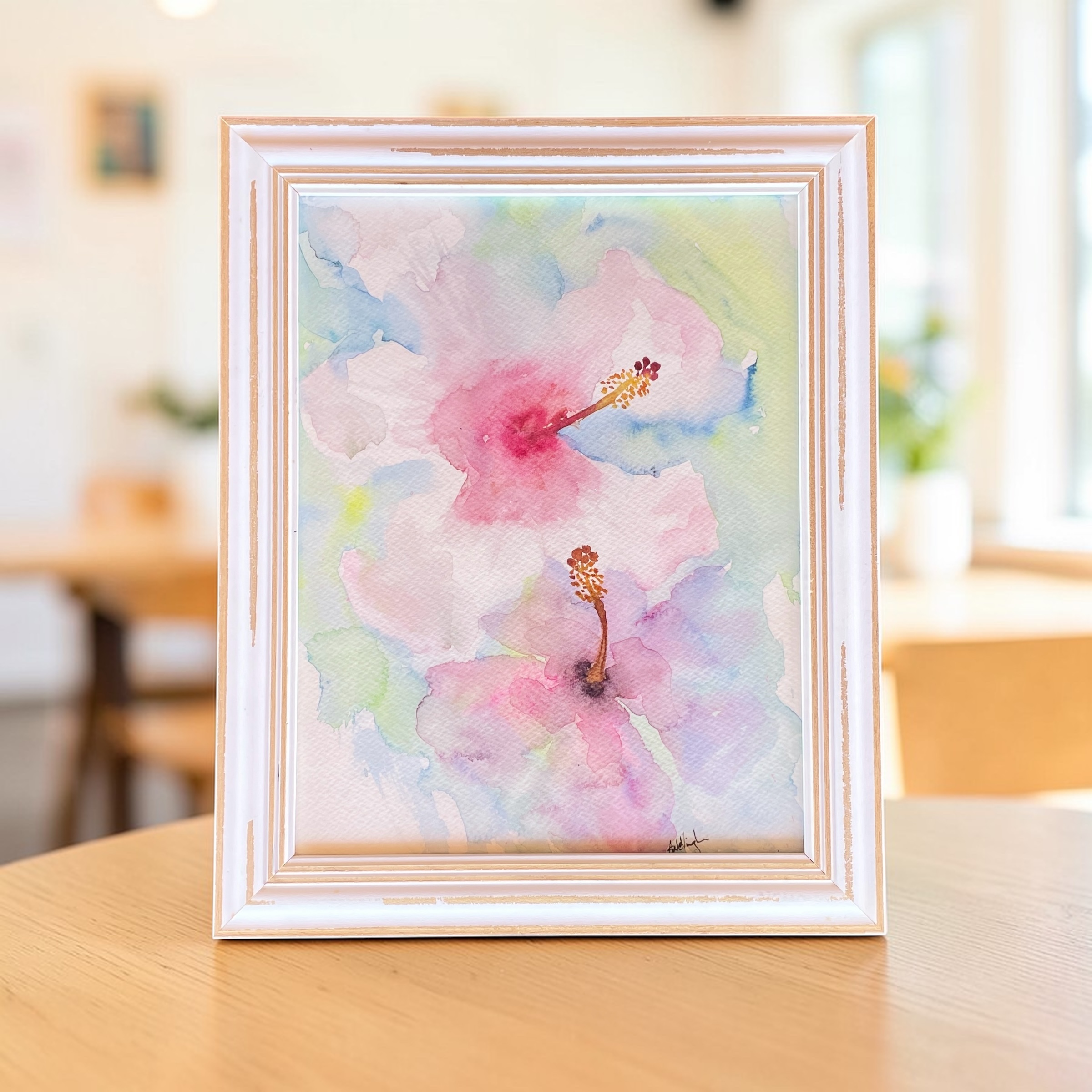 "ETHERAL HIBISCUS" ~ Original Watercolour Painting by Susan Wellingham - Image 5