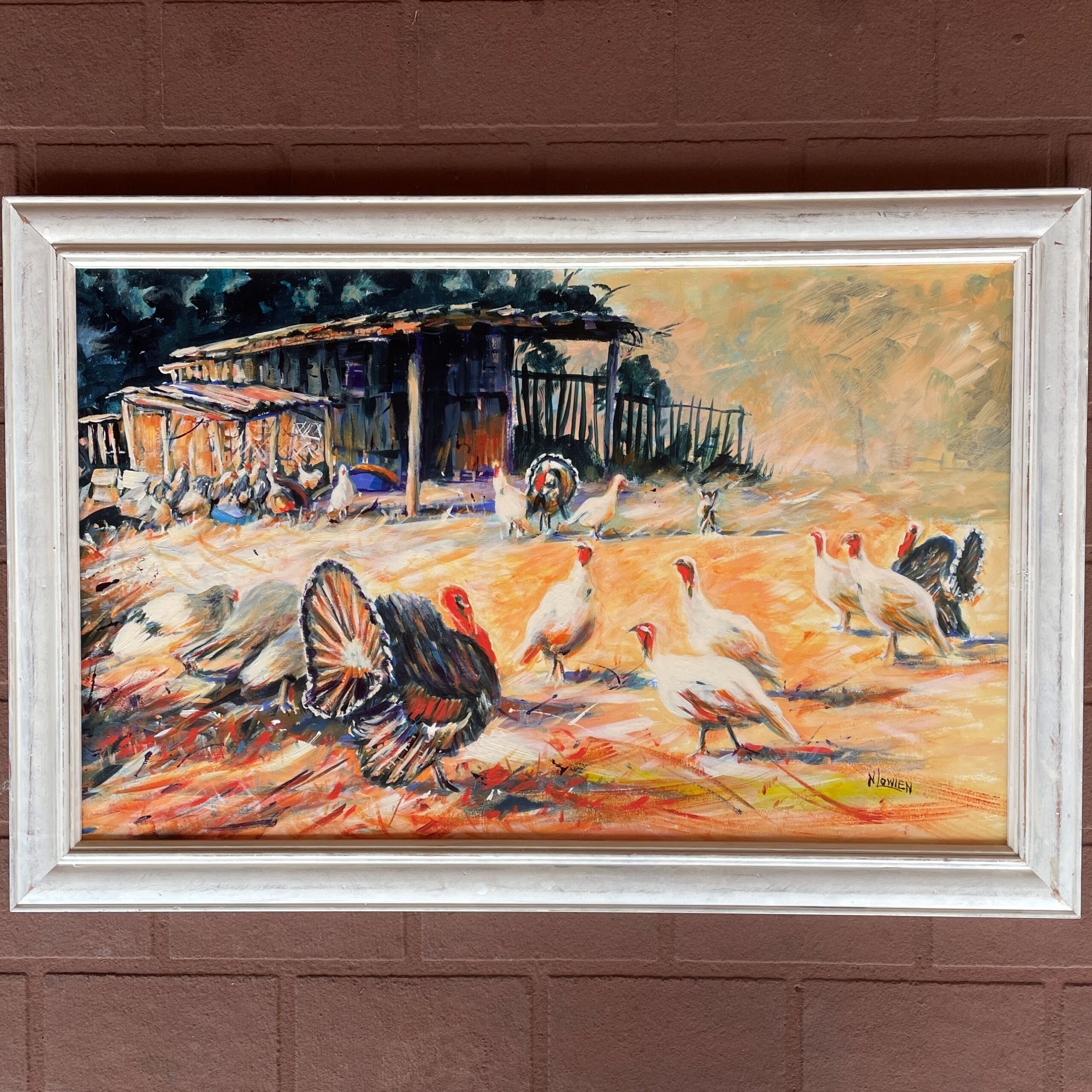 "TURKEY AND FRIENDS" ~ Original Acrylic Painting by Noela Lowien - Image 2