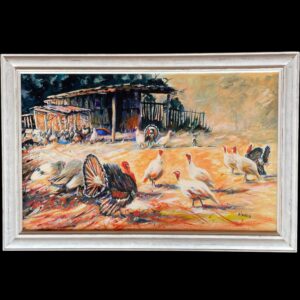 "TURKEY AND FRIENDS" ~ Original Acrylic Painting by Noela Lowien