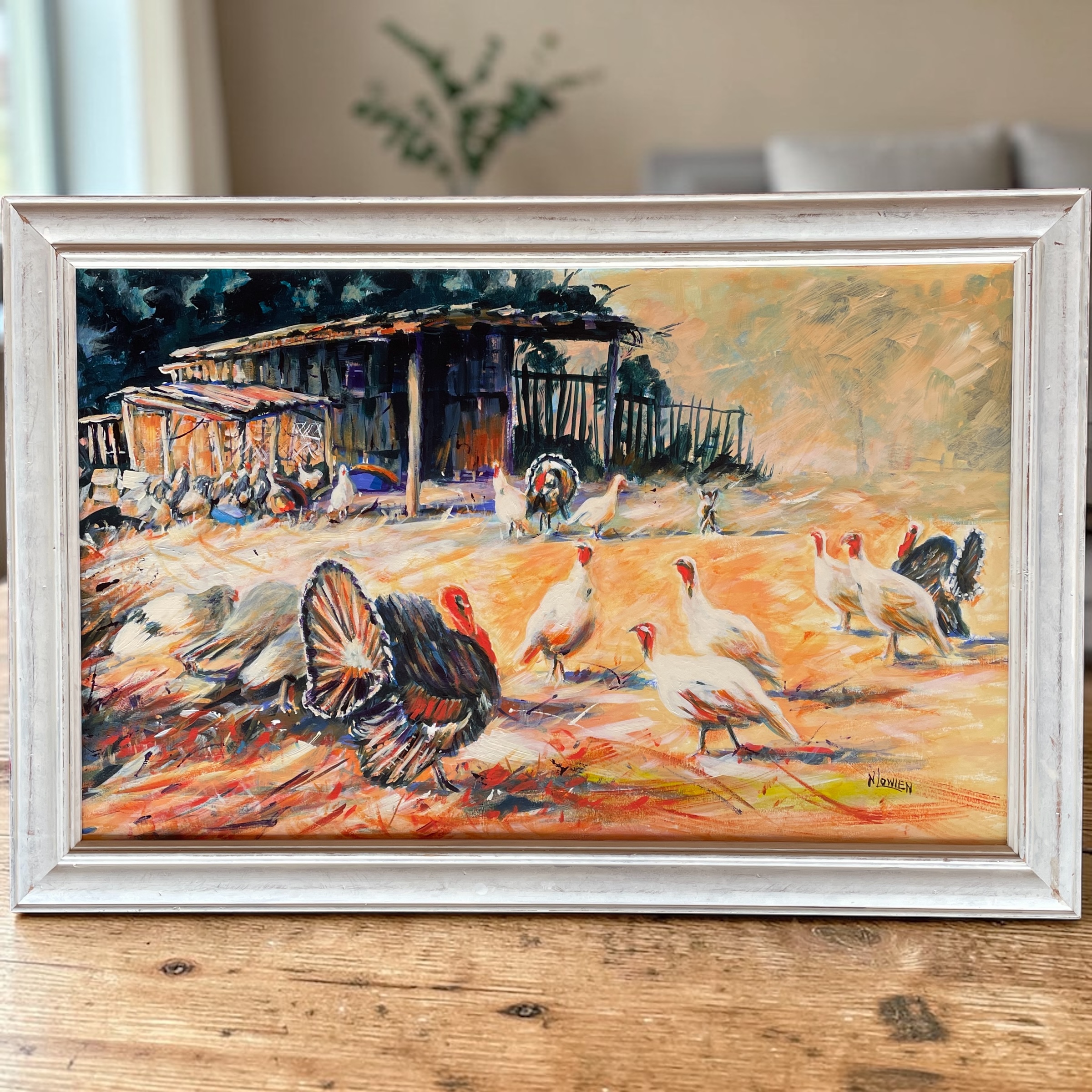 "TURKEY AND FRIENDS" ~ Original Acrylic Painting by Noela Lowien - Image 5