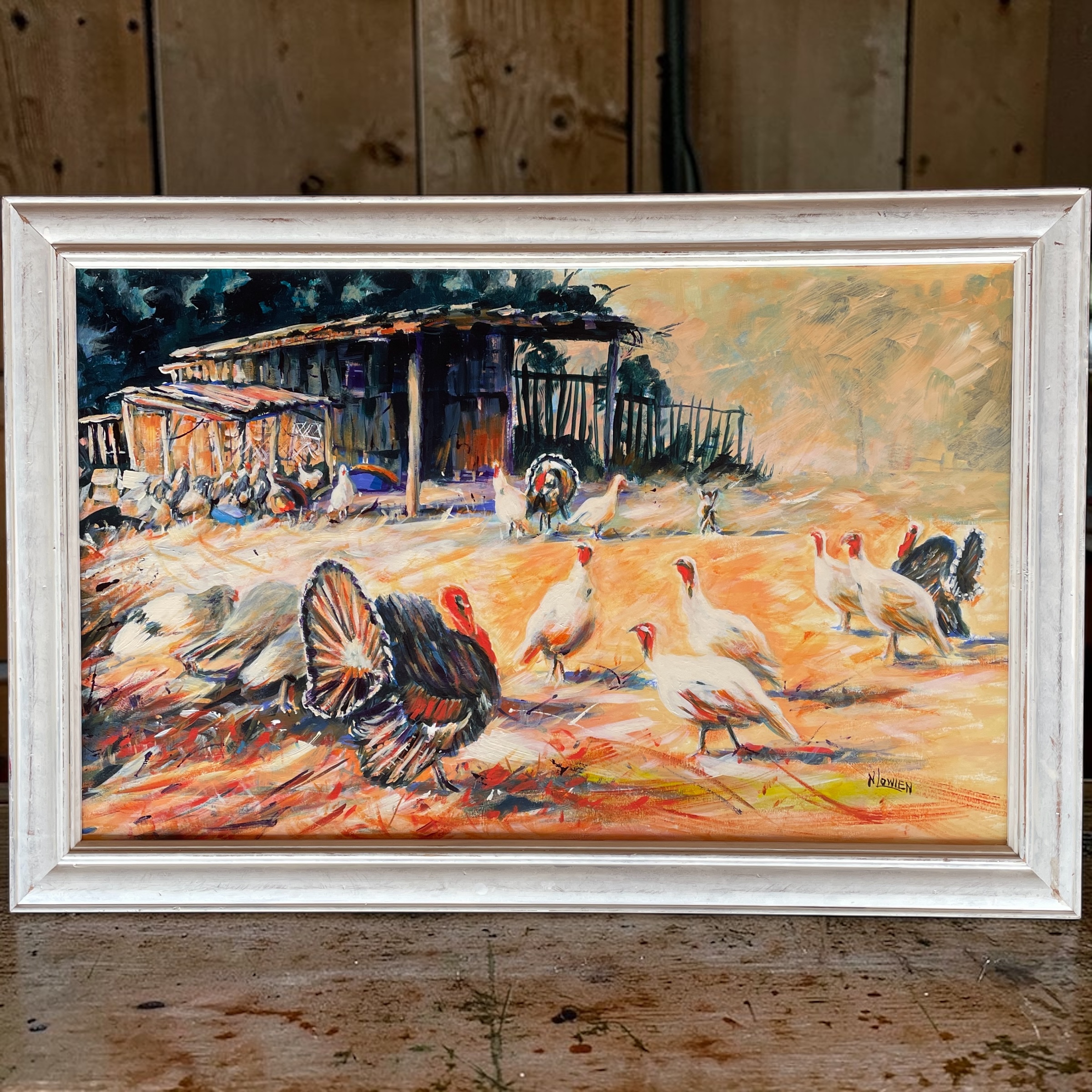 "TURKEY AND FRIENDS" ~ Original Acrylic Painting by Noela Lowien - Image 6