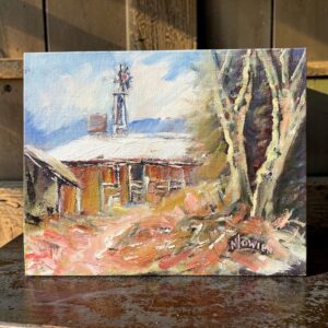 "WINDMILL GLIMPSE" ~ Original Oil Painting by Noela Lowien