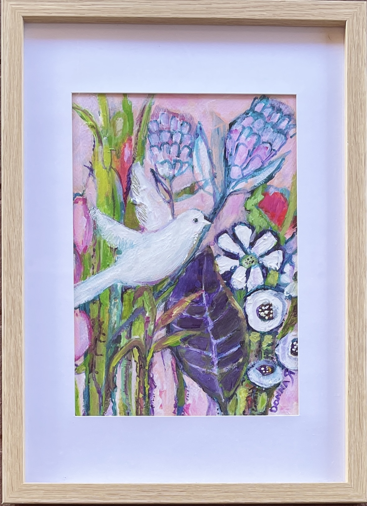 "PEACEFUL" ~ Original Mixed Media Painting by Donna Rivers - Image 3