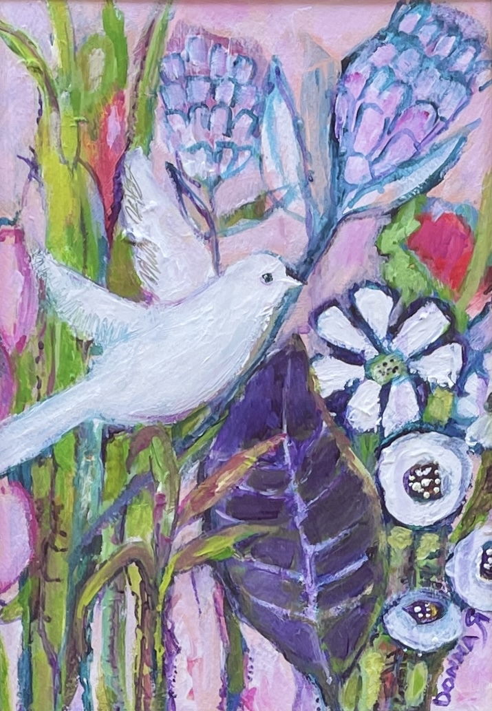 "PEACEFUL" ~ Original Mixed Media Painting by Donna Rivers - Image 4