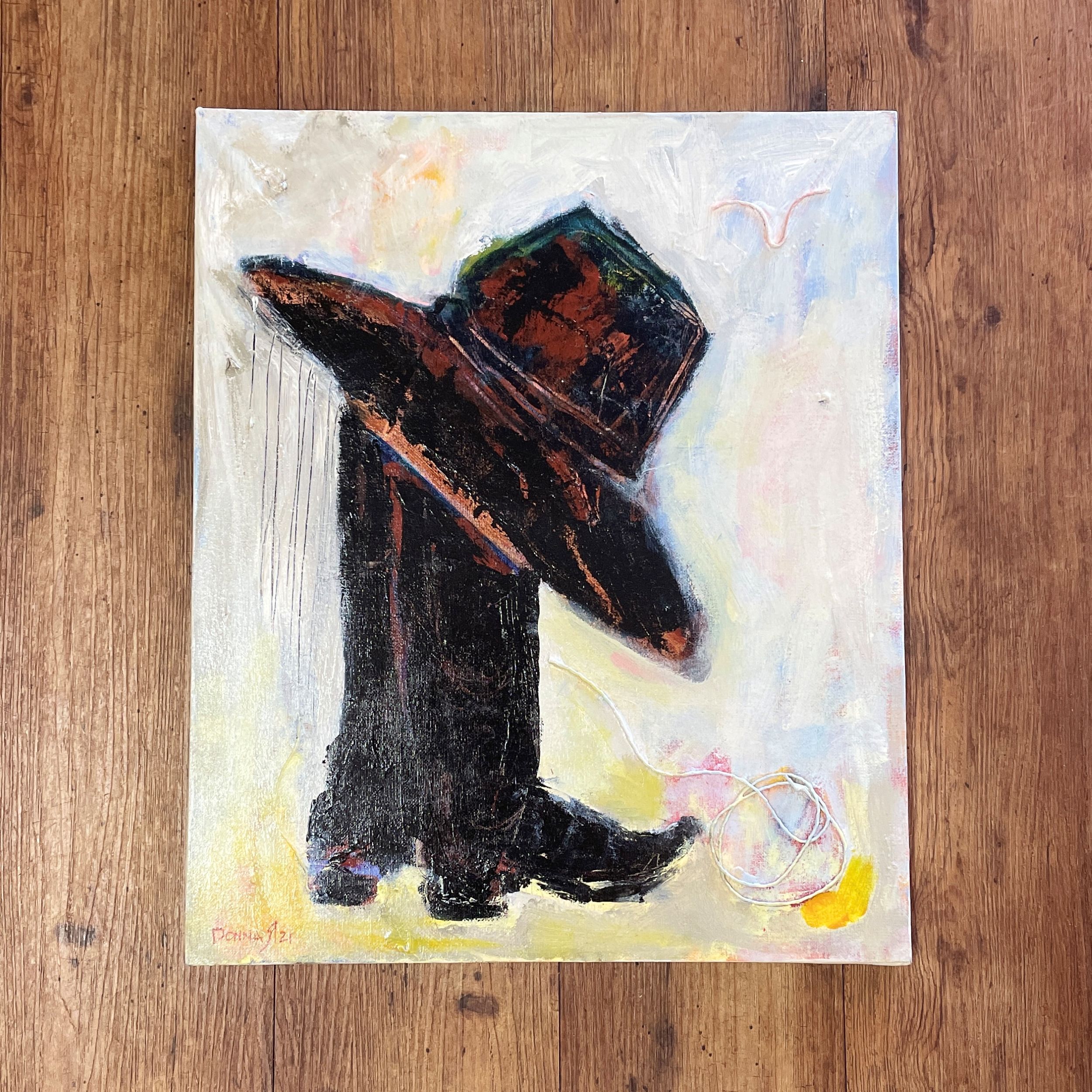 "READY TO RIDE" ~ Original Acrylic Painting by Donna Rivers - Image 2