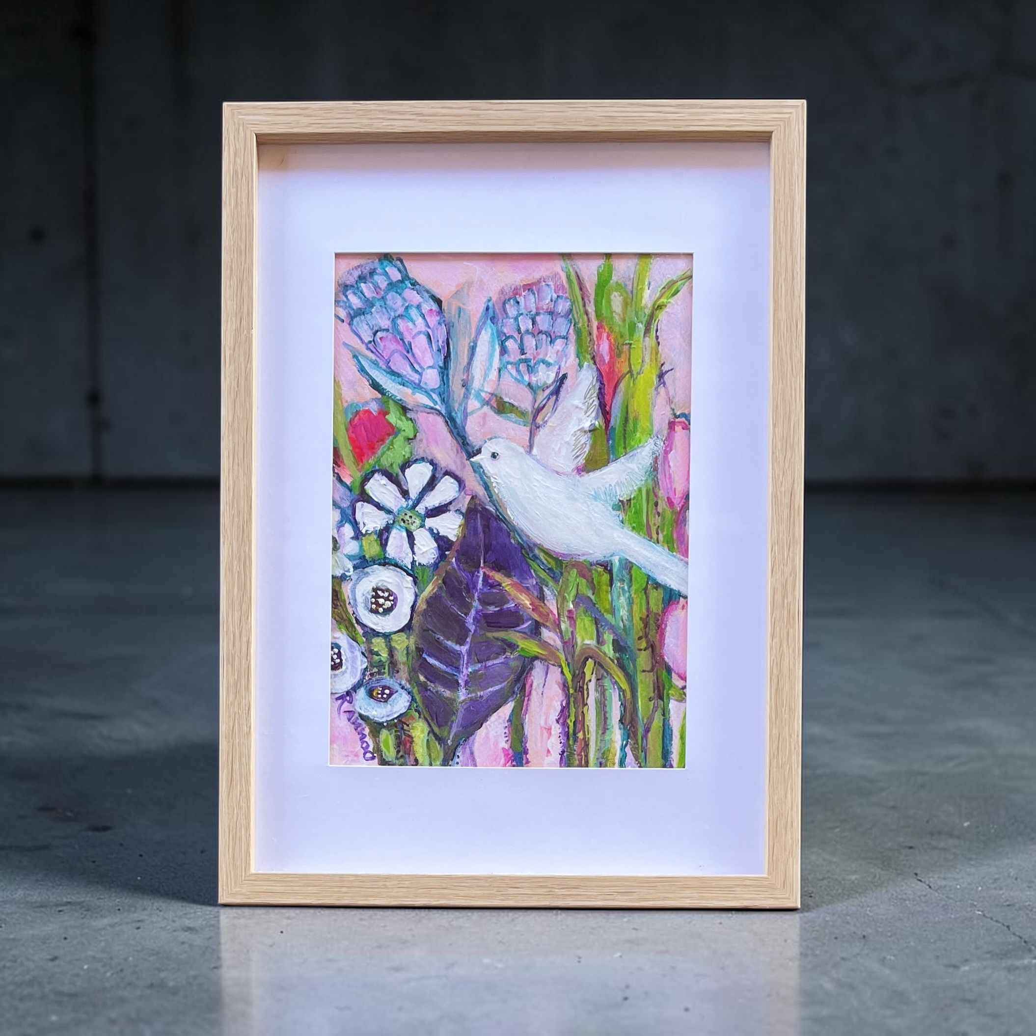 "PEACEFUL" ~ Original Mixed Media Painting by Donna Rivers
