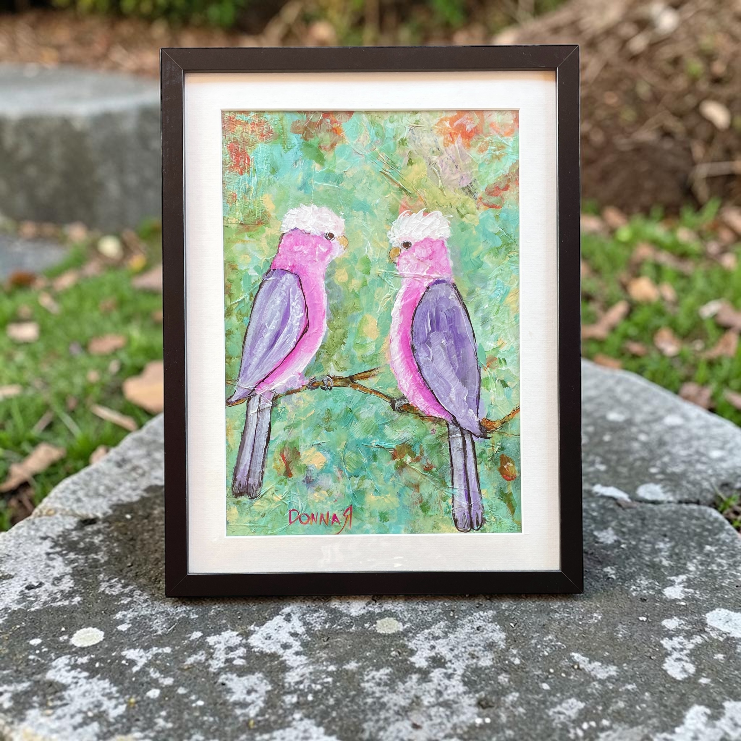 "YOU LOOKIN' AT ME?" ~ Original Mixed Media Painting by Donna Rivers