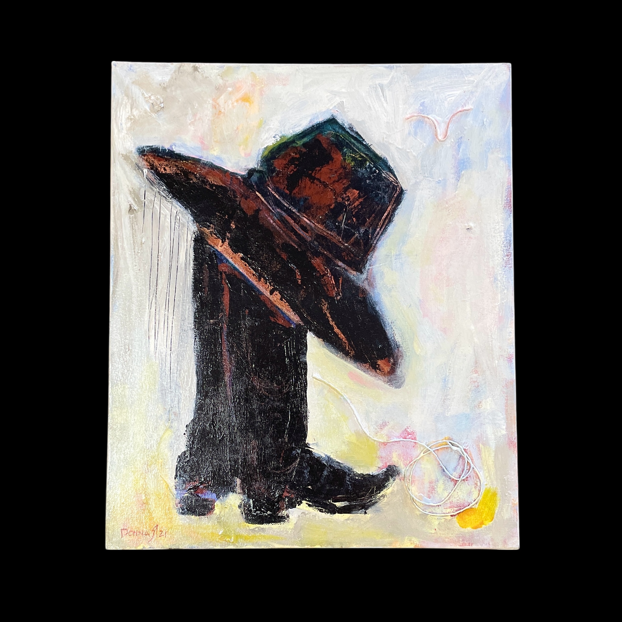 "READY TO RIDE" ~ Original Acrylic Painting by Donna Rivers - Image 4