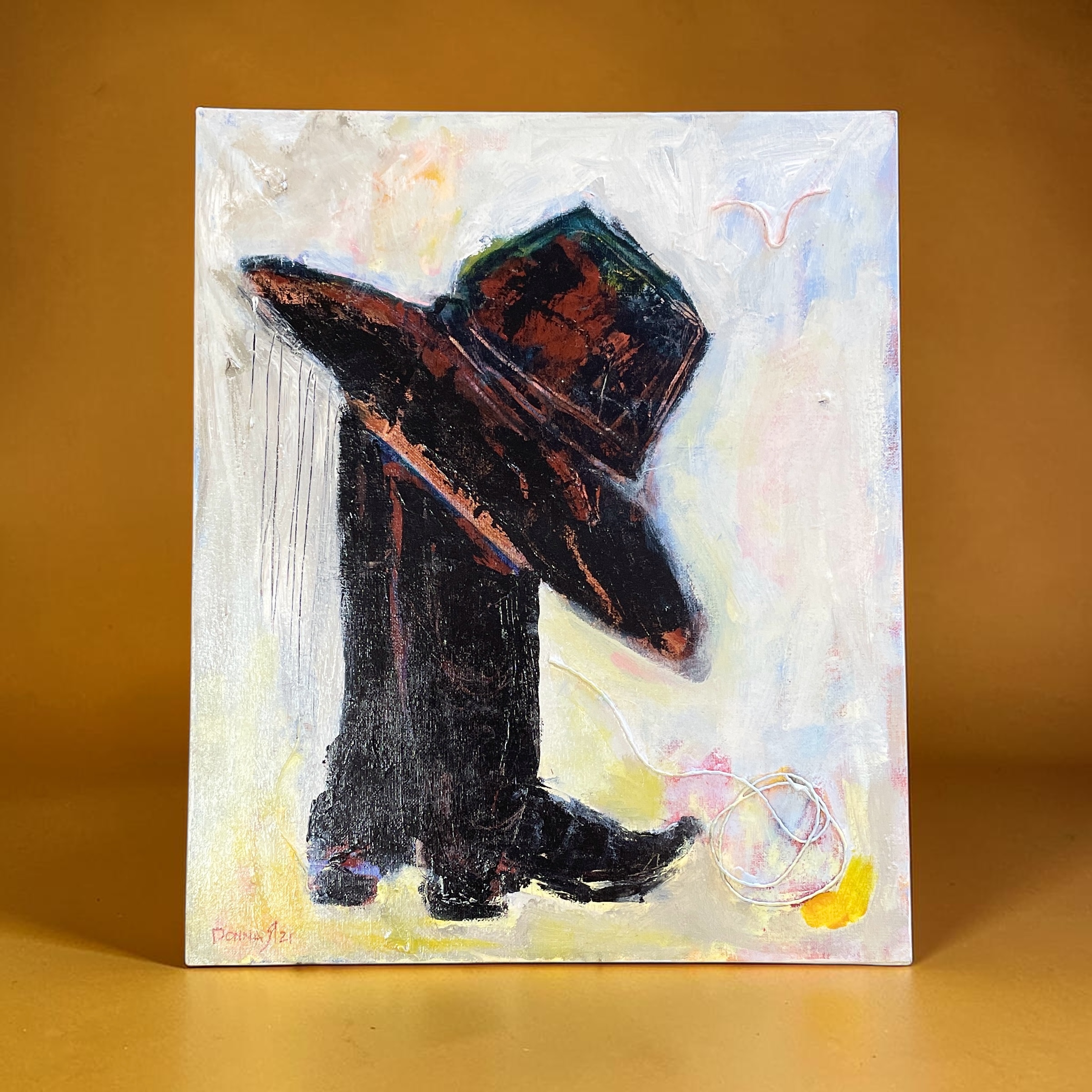 "READY TO RIDE" ~ Original Acrylic Painting by Donna Rivers - Image 5