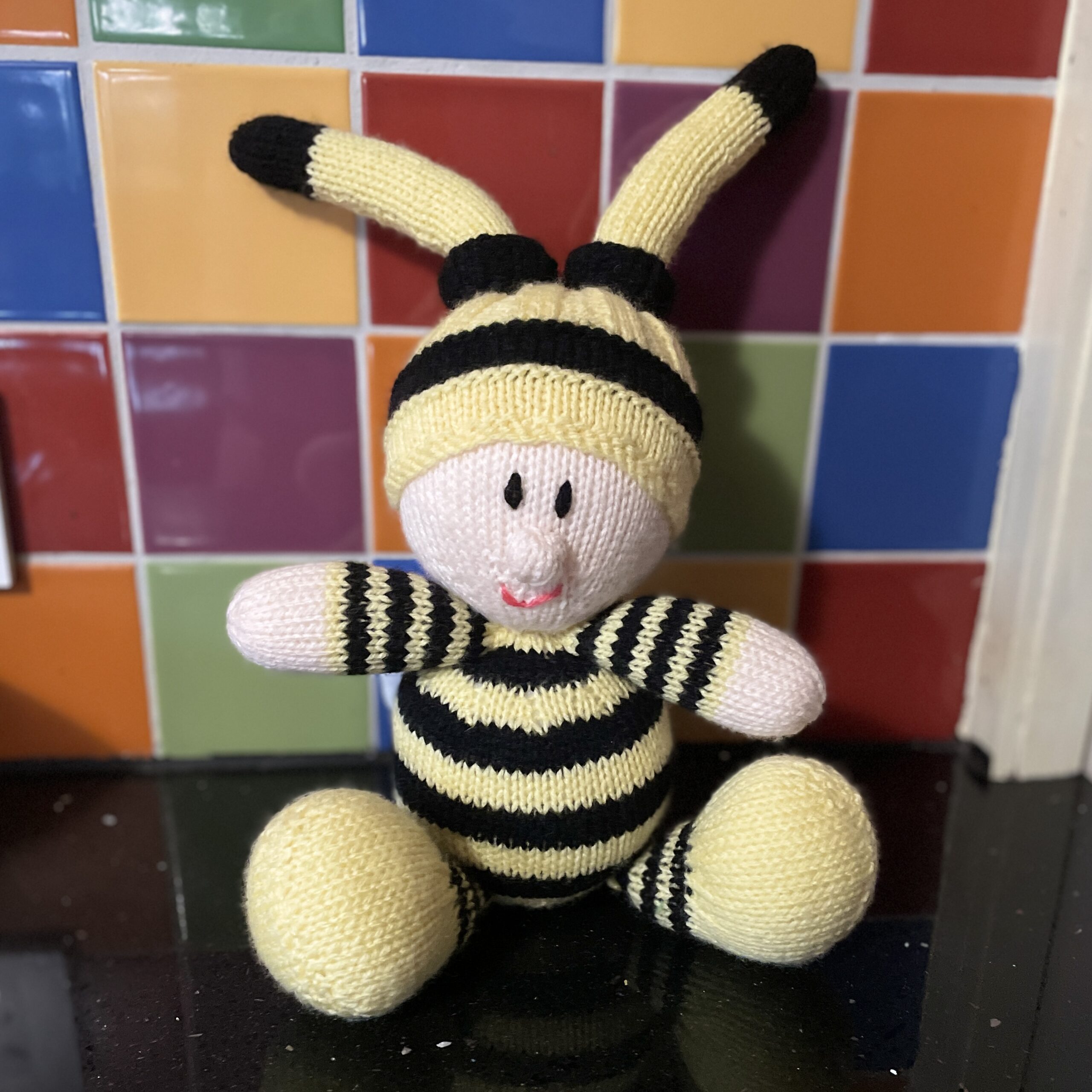 "BARNEY BUMBLEBEE" ~ Hand Knitted Soft Toy by Lee Stewart - Image 3