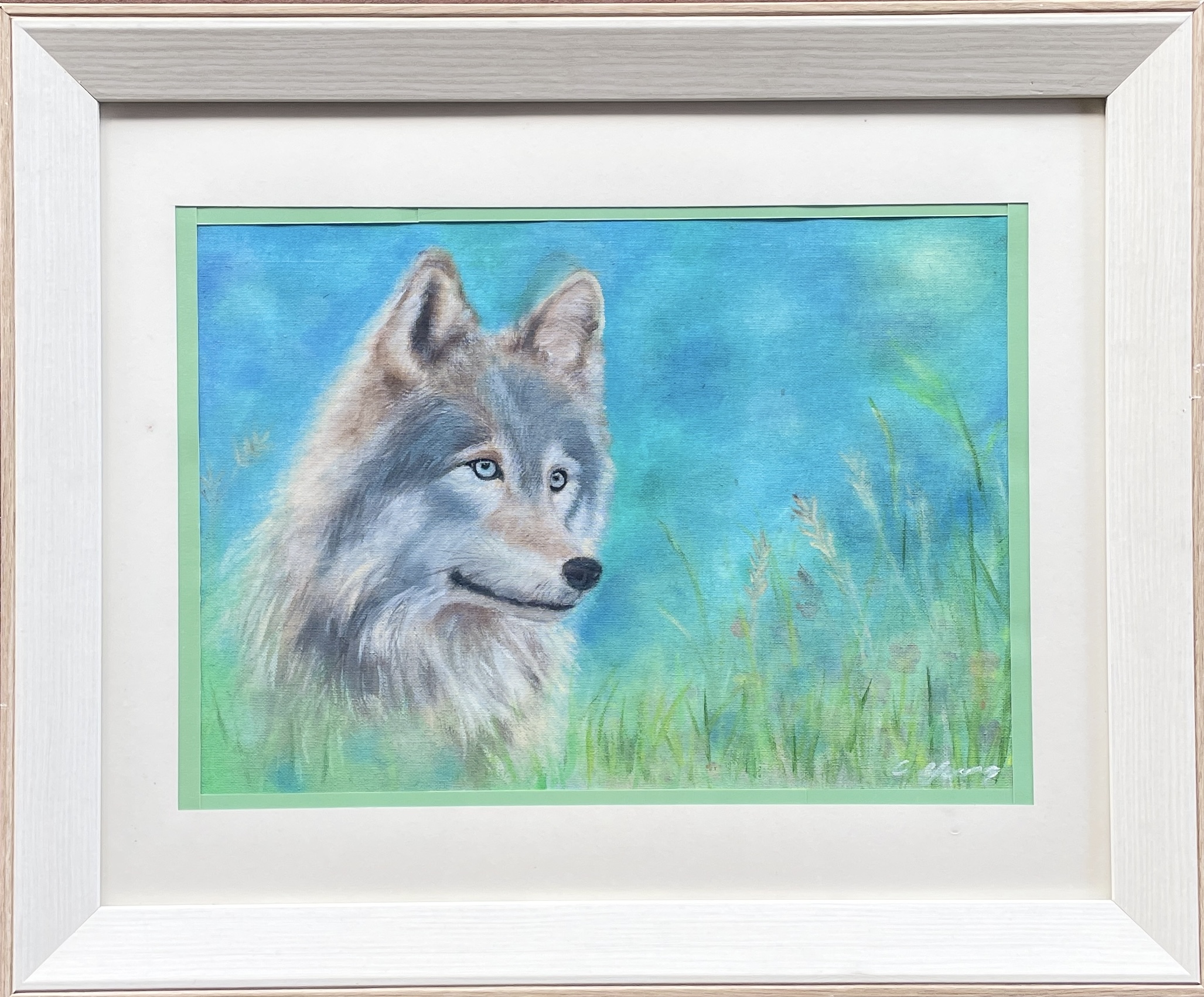 "LONE WOLF" ~ Original Acrylic Painting by Chris Young - Image 3