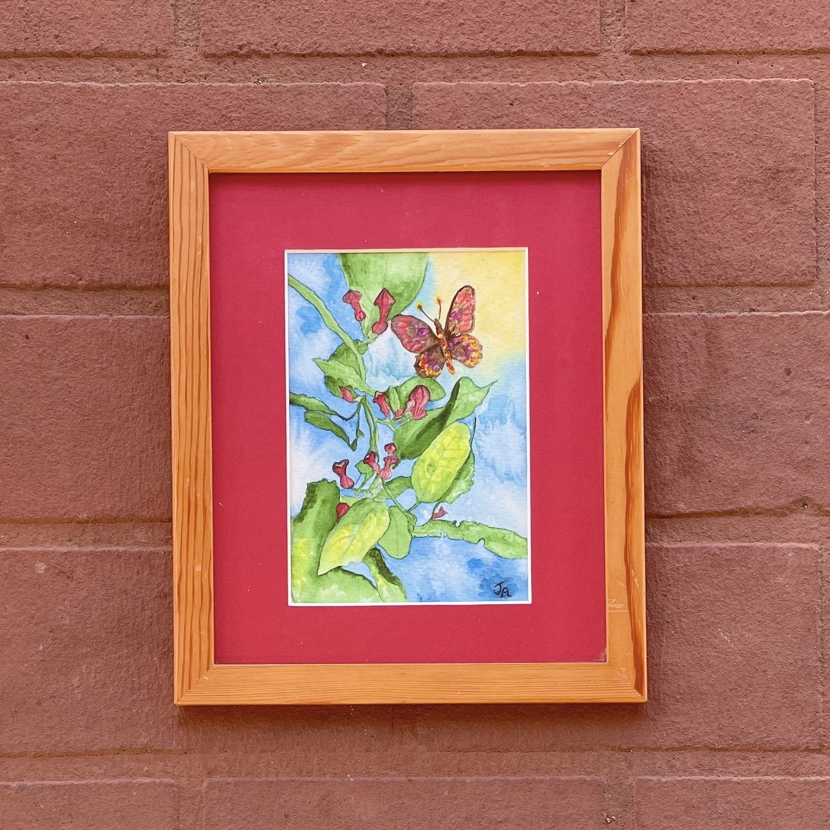 "RED BLOSSOMS" ~ Original Watercolour Painting by Julie Burton-Jones - Image 5