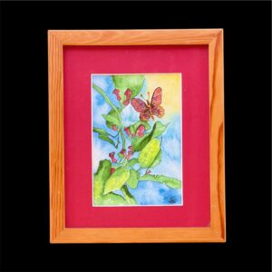 "RED BLOSSOMS" ~ Original Watercolour Painting by Julie Burton-Jones