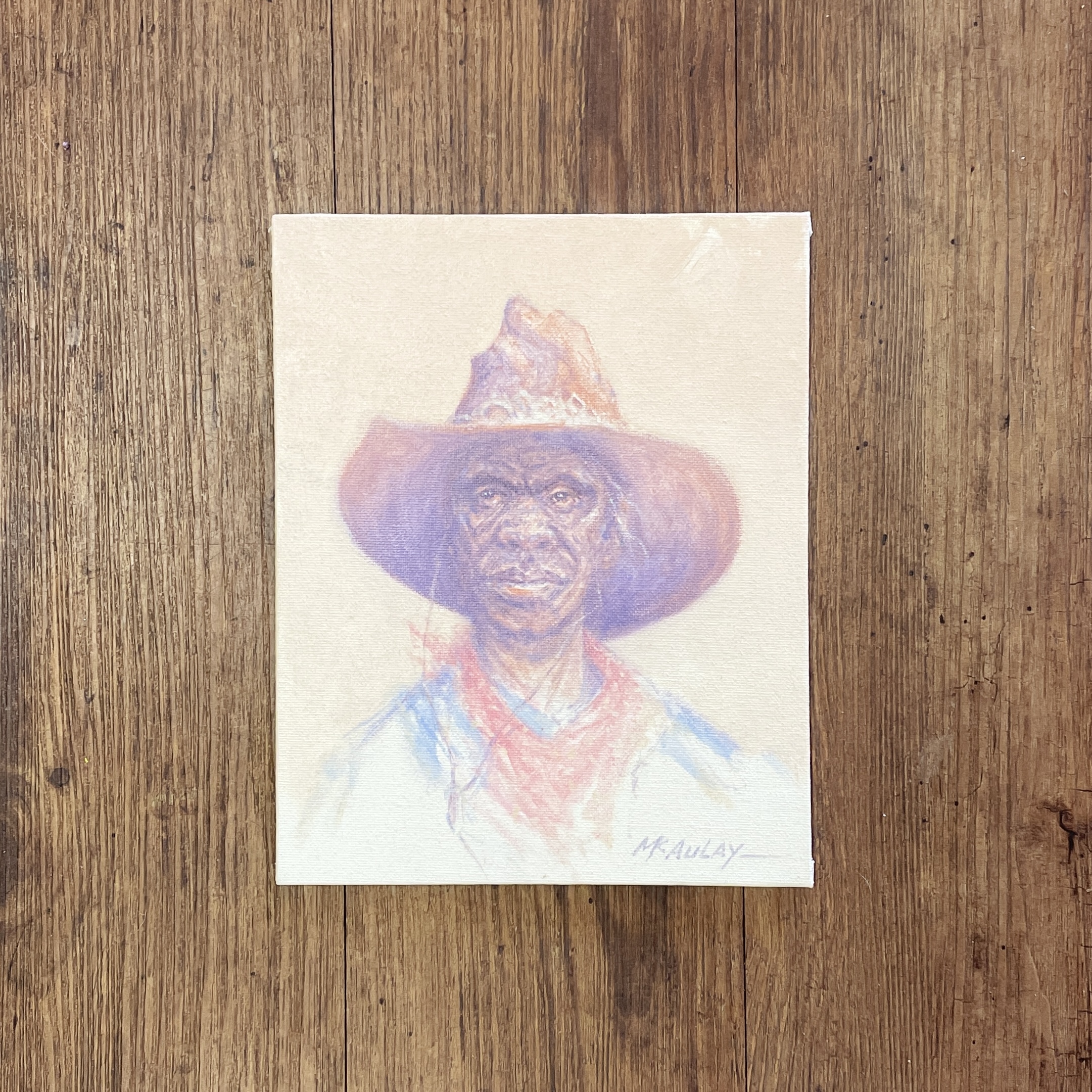 "STOCKMAN WAITING" ~ Original Oil on Canvas Board by Tom McAulay - Image 2