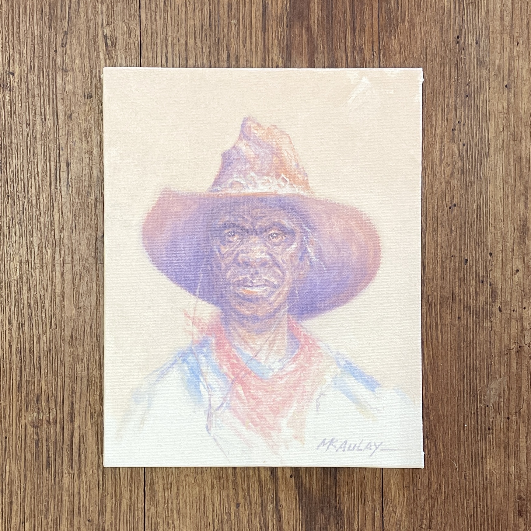 "STOCKMAN WAITING" ~ Original Oil on Canvas Board by Tom McAulay - Image 3