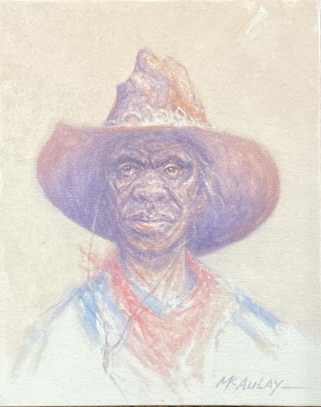 "STOCKMAN WAITING" ~ Original Oil on Canvas Board by Tom McAulay - Image 4