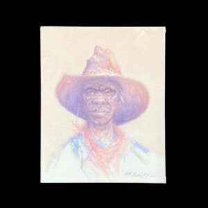 "STOCKMAN WAITING" ~ Original Oil on Canvas Board by Tom McAulay