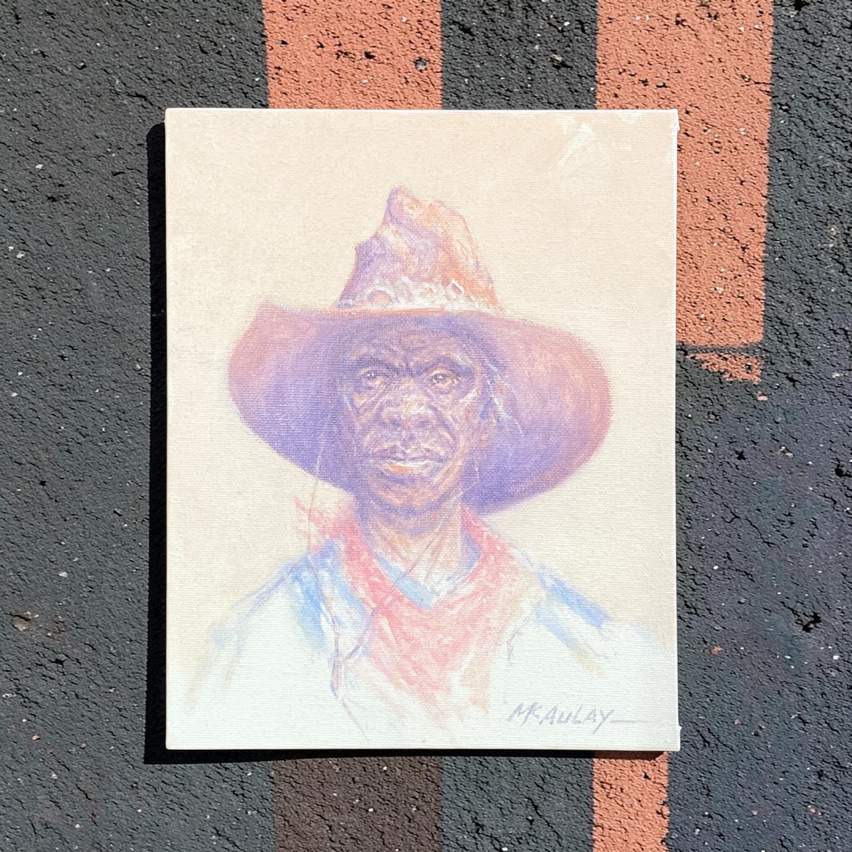 "STOCKMAN WAITING" ~ Original Oil on Canvas Board by Tom McAulay - Image 5