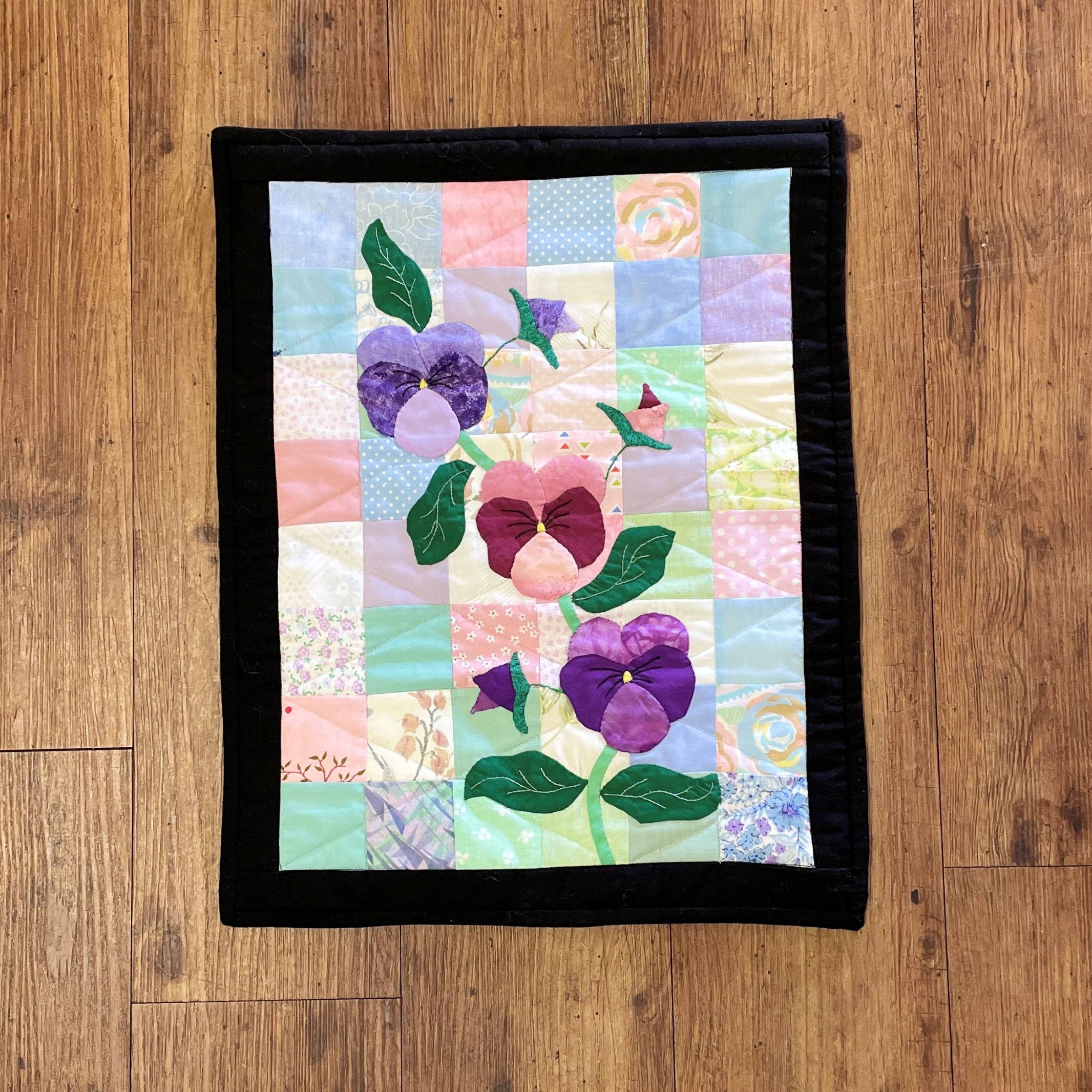 "PANSIES" Patchwork Wall Hanging by Kath Kingston - Image 2