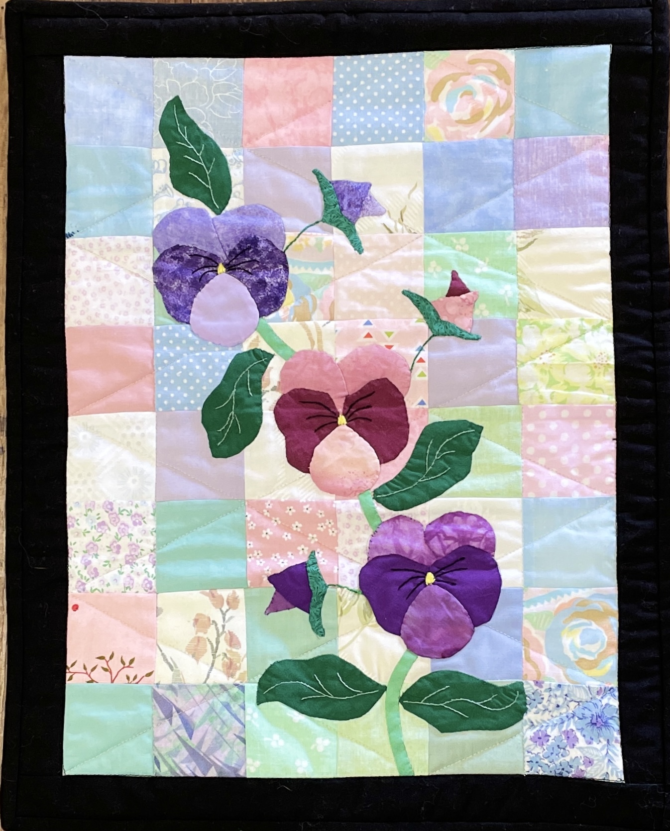 "PANSIES" Patchwork Wall Hanging by Kath Kingston