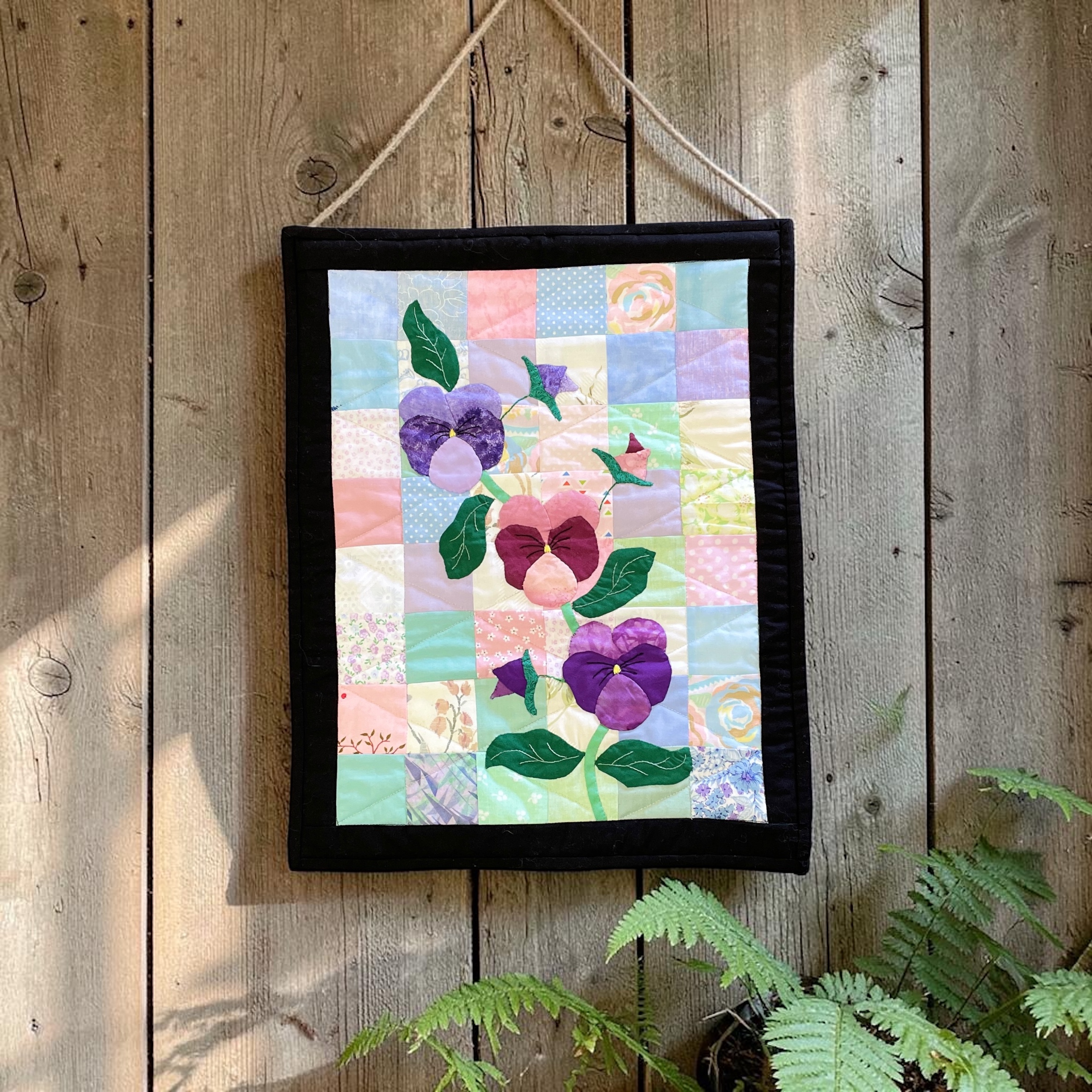 "PANSIES" Patchwork Wall Hanging by Kath Kingston - Image 4