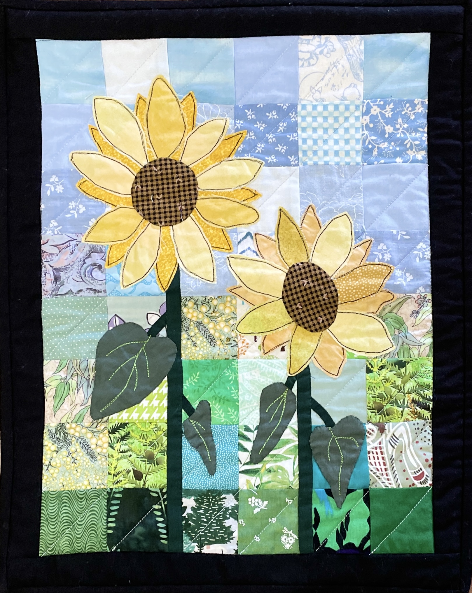 "SUNFLOWERS" Patchwork Wall Hanging by Kath Kingston