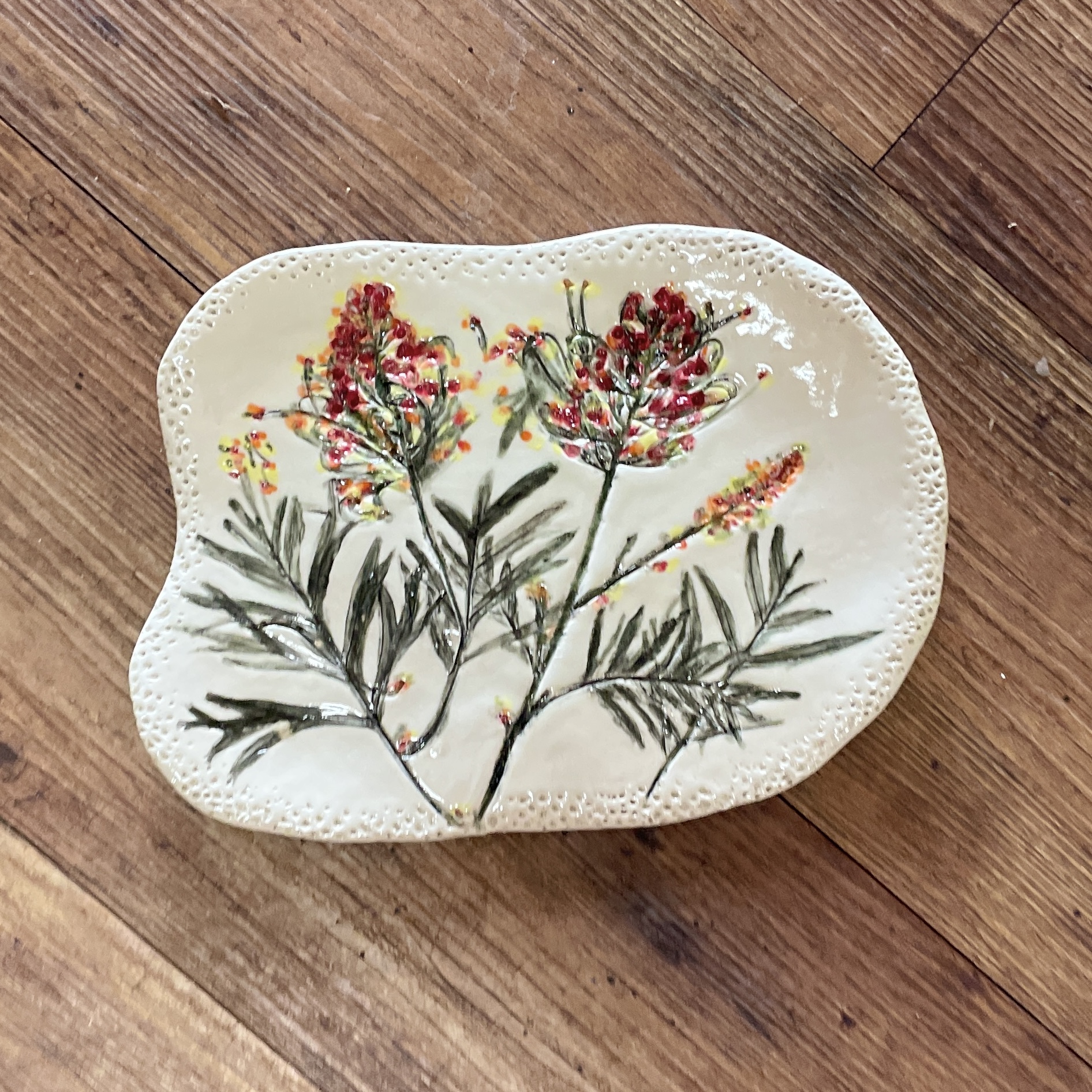 "GREVILLEA PLATE" ~ Handmade Pottery by Jenny Shergold - Image 2