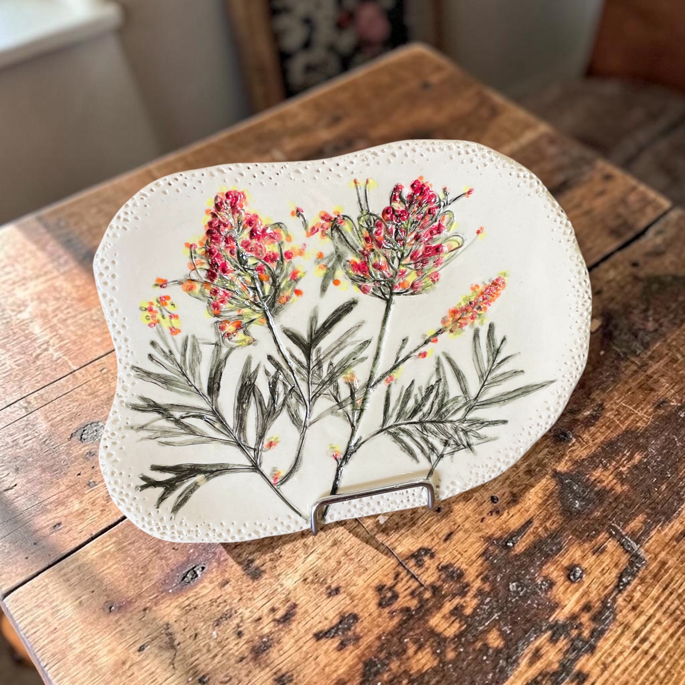 "GREVILLEA PLATE" ~ Handmade Pottery by Jenny Shergold - Image 4
