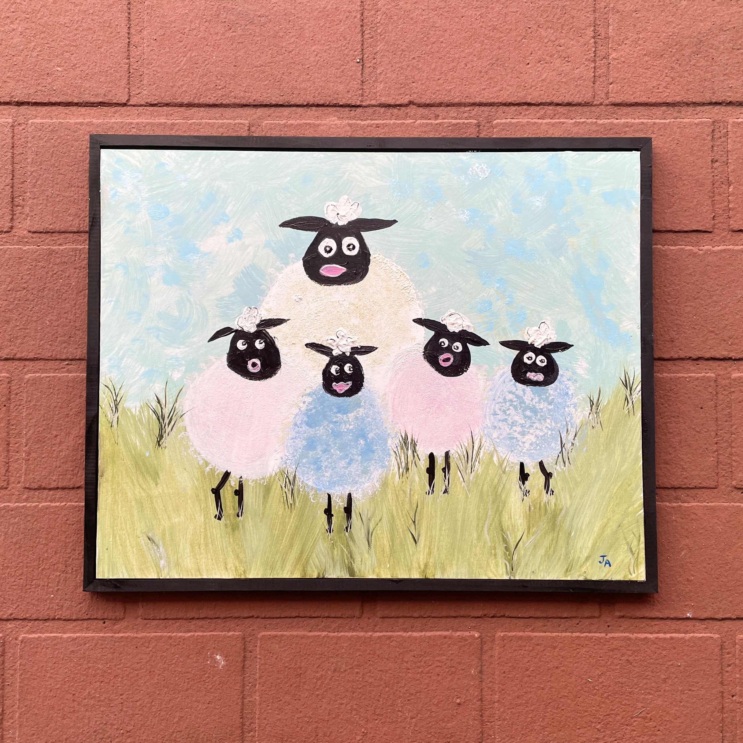 "MOTHER AND HER FLOCK" ~ Original Acrylic Painting by Julie Burton-Jones - Image 5