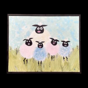 "MOTHER AND HER FLOCK" ~ Original Acrylic Painting by Julie Burton-Jones