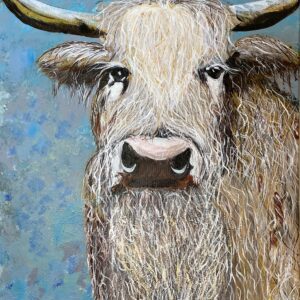 " HIGHLAND SENTRY" ~ Original Acrylic Painting by Julie Burton-Jones