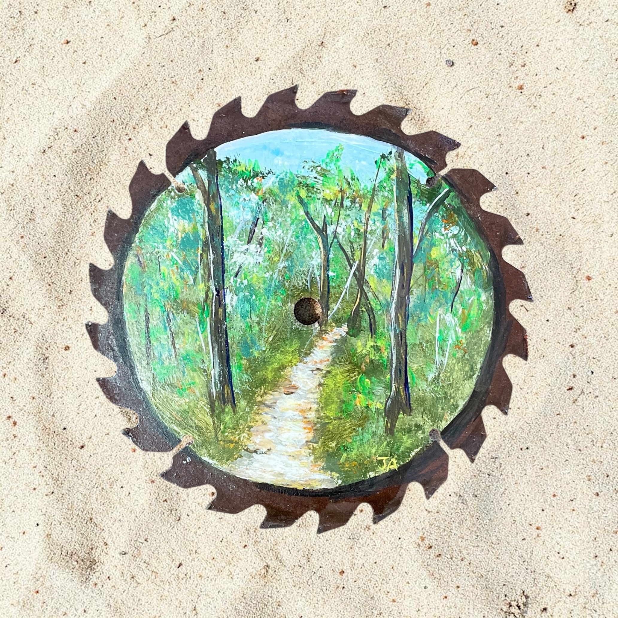"BUSH WALK" ~ Original Acrylic Painting by Julie Burton-Jones