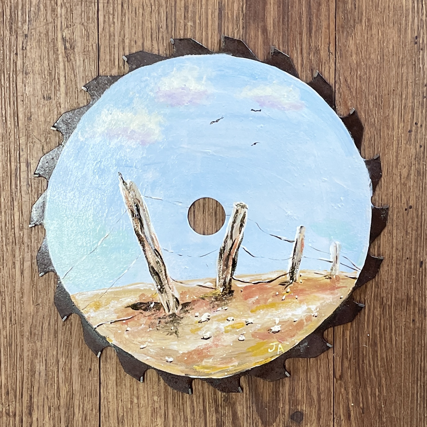 "ABANDONED" ~ Original Acrylic Painting by Julie Burton-Jones - Image 5